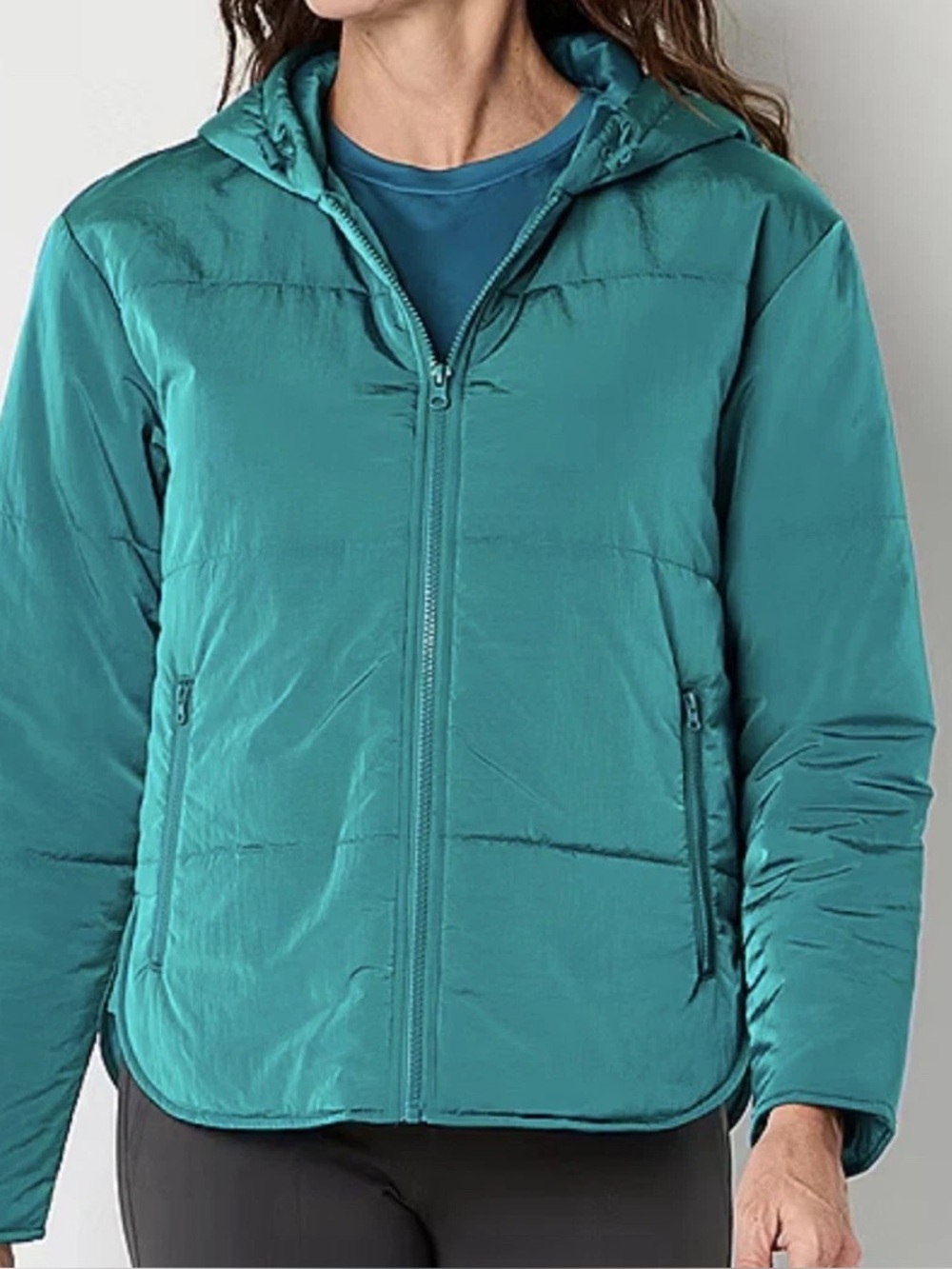 Xersion Womens Lightweight Quilted Jacket XL, Teal